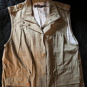 Blu Pepper Large Olive Green Safari Style Vest Size L